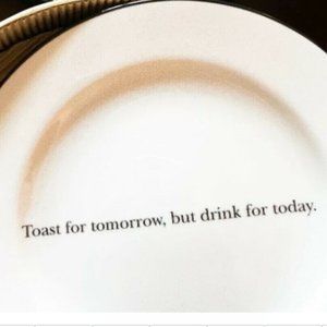 SET of POTTERY BARN Toast Quote Plates